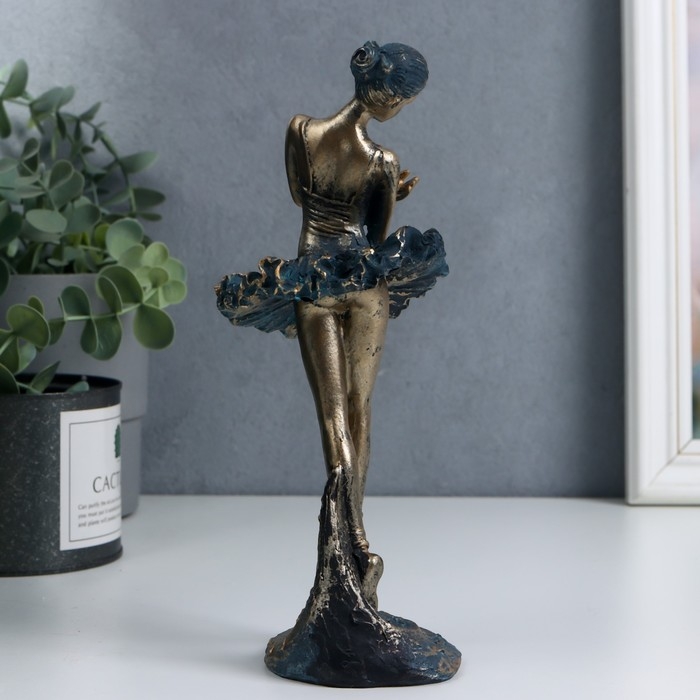 Сувенир полистоун  Сувенир полистоун "Балерина в позиции" под бронзу 22х7,5х8 см