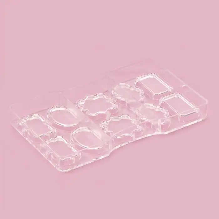 Форма для конфет и шоколада &laquo;Рамочка&raquo;, 10 ячеек, 20&times;12&times;2.5 см, пластик, прозрачная