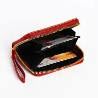 Кошелёк на молнии &laquo;Сердце&raquo;, красный