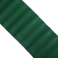Лента бордюрная, 30 см &times; 9 м, толщина 0.6 мм, гофра, пластиковая, зелёная