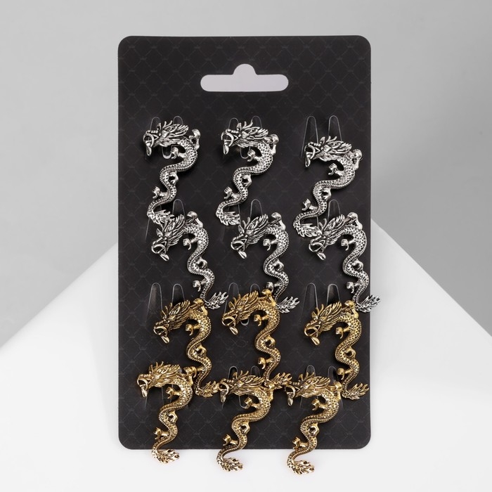 Брошь «Дракон» извилистый (неделимая фасовка 12 шт., цена за шт.), цвет МИКС Брошь «Дракон» извилистый (неделимая фасовка 12 шт., цена за шт.), цвет МИКС