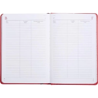 Ежедневник недатированный красн,А5,145х205мм,136л, Sidney NEBRASKA 3-128/08