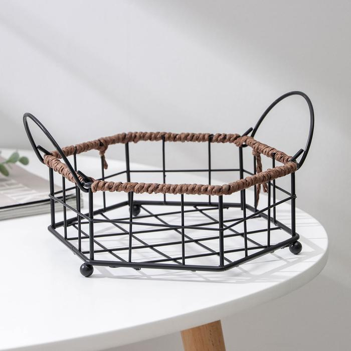 Корзинка универсальная Доляна, 17,5×20×7,5 см, цвет чёрный Корзинка универсальная Доляна, 17,5×20×7,5 см, цвет чёрный