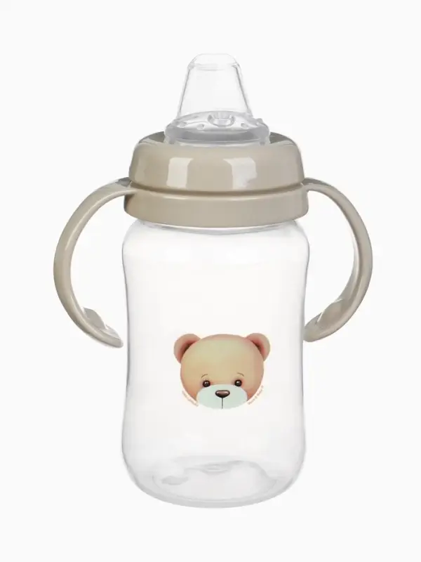 Поильник - непроливайка Baby Bear с силиконовым носиком, 270 мл., бежевый Mum&Baby