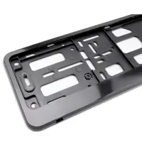 Рамка под номерной знак двусоставная (черная) AVS RN-24