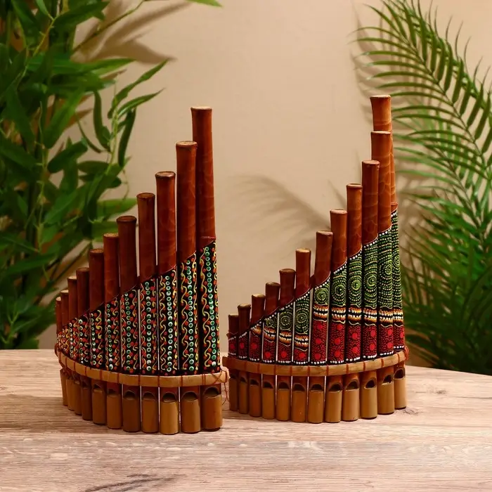 Сувенирный музыкальный инструмент  Сувенирный музыкальный инструмент "Флейта" 30х5х18 см МИКС