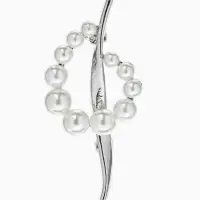 Брошь &laquo;Нежность&raquo;, жемчуг, цвет белый в серебре