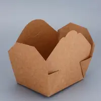 Контейнер одноразовый, коробка пищевая, крафт, для лапши, 900 мл, 15&times;11.5&times;7 см