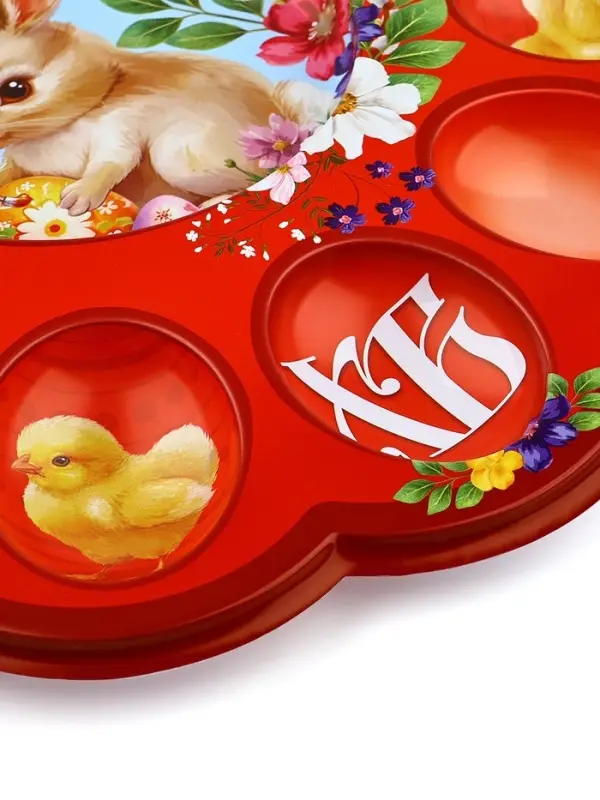 Подставка для 12 яиц и кулича &laquo;Кролик&raquo; на пасху, 30&times;30 см