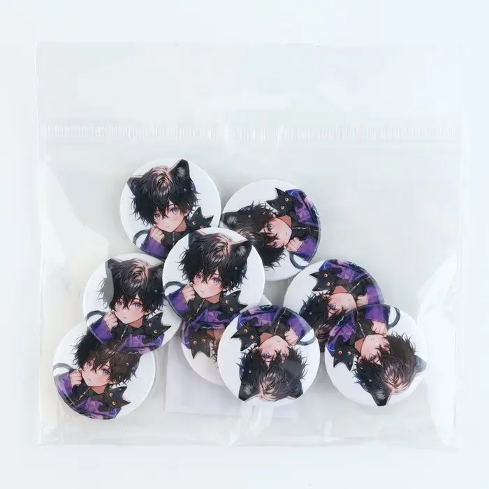 Значок закатной «Мальчик неко», d = 38мм Значок закатной «Мальчик неко», d = 38мм