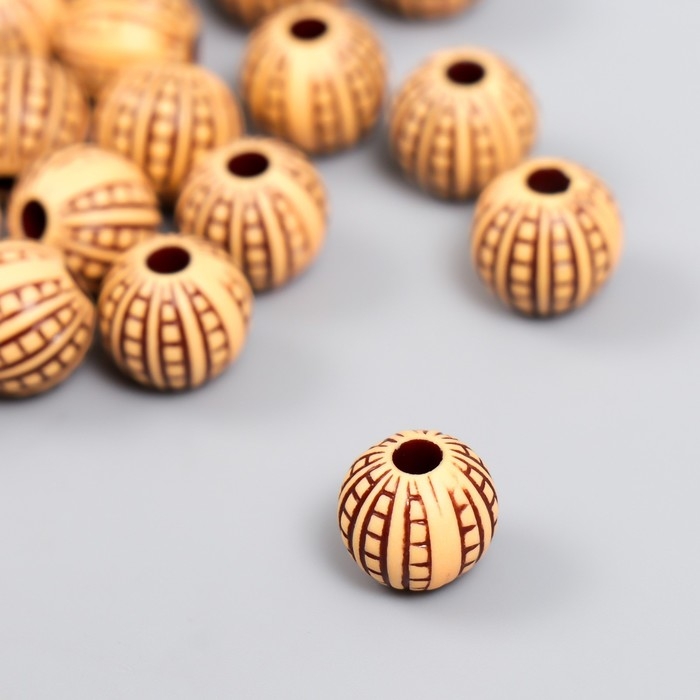 Бусины для творчества пластик Бусины для творчества пластик "Этно. Дольки" набор 20 гр 1,1х1,1х1 см