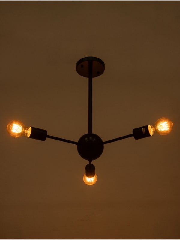 Люстра Люстра "Кон" 3х40Вт Е27 черный 50х50х43см