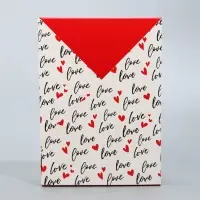 Коробка подарочная складная, упаковка, «Love», 21 х 15 х 5 см