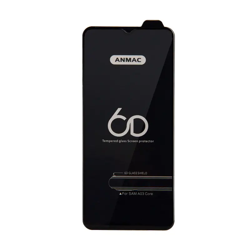 Защитное стекло для Samsung A03 Core Anmac 6D Black без упаковки Арт. 1137180 (10 шт./уп.)