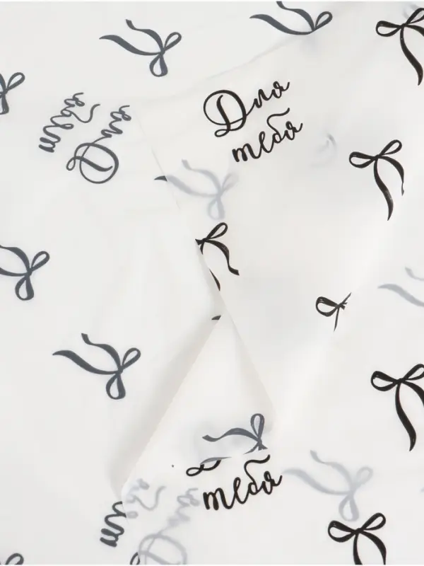 Плёнка тишью влагостойкая &laquo;Бантики&raquo;, 0.6&times;10 м, 30 мкм