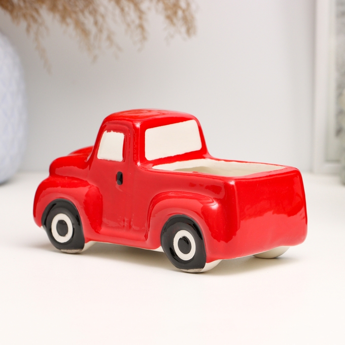 Кашпо  Кашпо "Грузовичок" красный, 14х8х7,5см