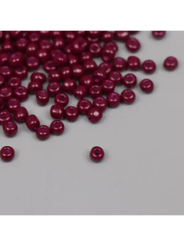 Бисер круглый размер 6/0 Бисер круглый размер 6/0 "Сливовый" 20 гр