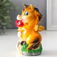 Копилка полистоун "Лошадка с мухомором" 5,5х8х12,5 см