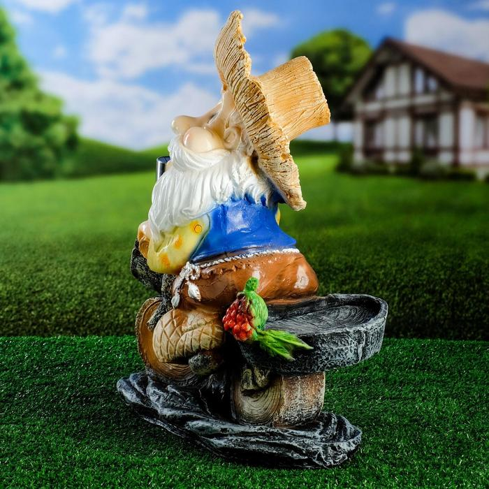 Садовый фонарь  Садовый фонарь "Лесовик на велосипеде с фонариком" 50см МИКС