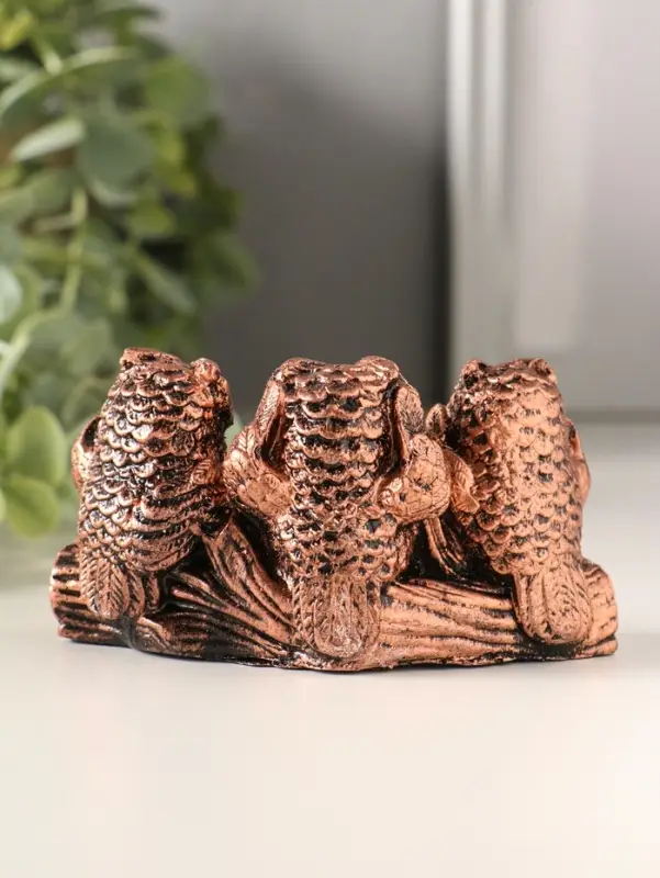 Сувенир Три совы, микс, 5,5х9х4см