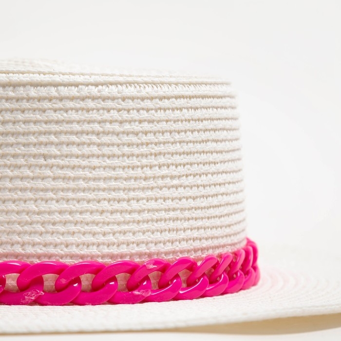 Шляпа женская MINAKU цвет белый, р-р 56-58 Шляпа женская MINAKU цвет белый, р-р 56-58