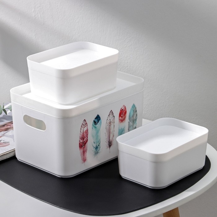 Набор органайзеров Serenity, цвет снежно-белый Набор органайзеров Serenity, цвет снежно-белый