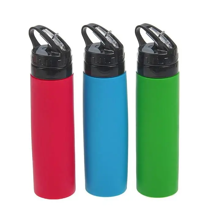 Бутылка для воды «Сайли», 450 мл (корпус из силикона), цвет МИКС Бутылка для воды «Сайли», 450 мл (корпус из силикона), цвет МИКС