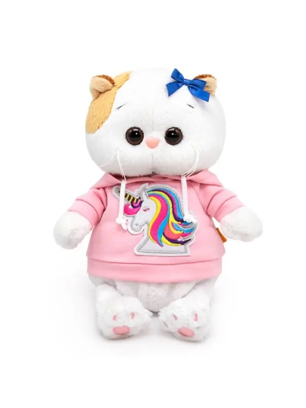 Мягкая игрушка &laquo;Кошечка Ли-Ли BABY&raquo;, в худи с единорогом, 20 см