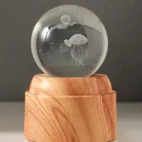 Сувенир стекло свет "Шар. Медузы" 6хLED шар d=6 см, крутится, USB 7х7х10 см Сувенир стекло свет "Шар. Медузы" 6хLED шар d=6 см, крутится, USB 7х7х10 см
