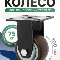 Колесо для транспортных тележек ТУНДРА, d=100 мм, на площадке, покрытие TPR=