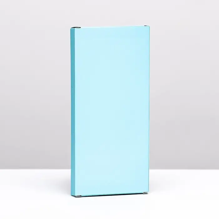 Подарочная коробка под плитку шоколада, с окном голубой, 17×8×1.4 см Подарочная коробка под плитку шоколада, с окном голубой, 17×8×1.4 см