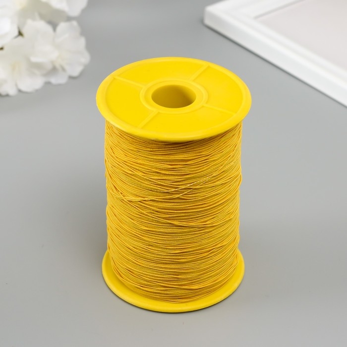 Спандекс для бисера, длина 500 м, цв. желтый Спандекс для бисера, длина 500 м, цв. желтый