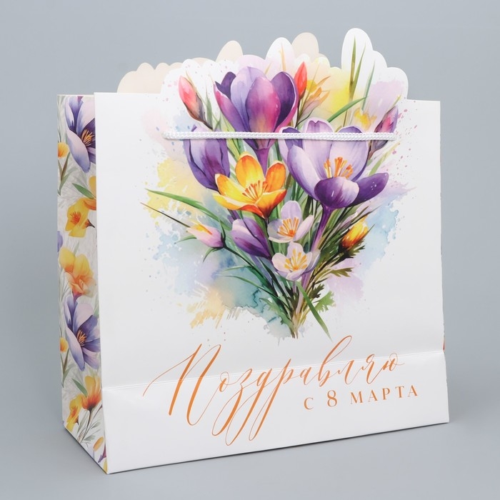 Пакет подарочный, упаковка, «От всего сердца», цветы, 25 х 26 х 10 см Пакет подарочный, упаковка, «От всего сердца», цветы, 25 х 26 х 10 см