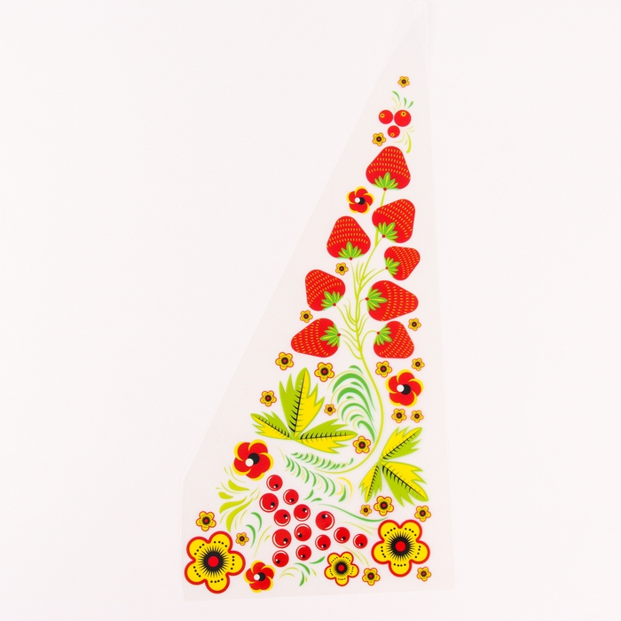 Термотрансфер «Хохлома ягодки», уголок слева, 15 х 30 см, набор 10 шт. Термотрансфер «Хохлома ягодки», уголок слева, 15 х 30 см, набор 10 шт.