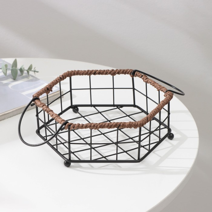 Корзинка универсальная Доляна, 17,5×20×7,5 см, цвет чёрный Корзинка универсальная Доляна, 17,5×20×7,5 см, цвет чёрный