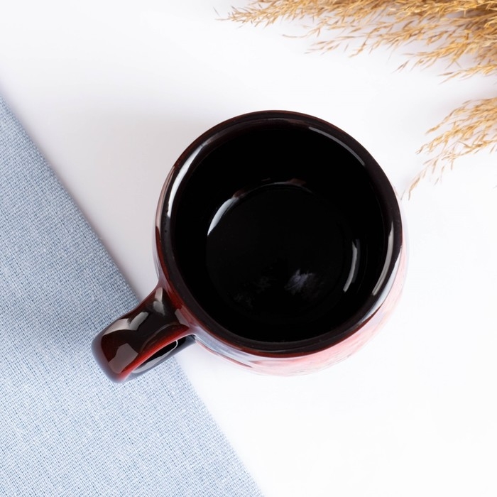 Кружка  Кружка "Форма" 0,3л / 9х9,5см, мак на черном