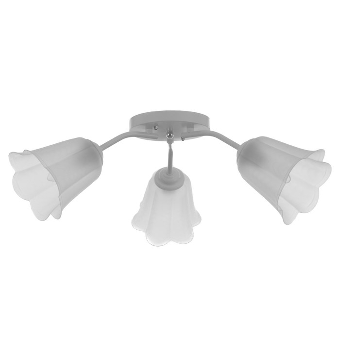 Люстра Люстра "Онлайн" (цветок) 3х15Вт Е27 МОДЕЛЬ: BR 00204 белый/прозрачный