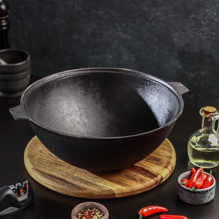 Котёл литой чугунный Magma, 5 л, крышка-сковорода Котёл литой чугунный Magma, 5 л, крышка-сковорода