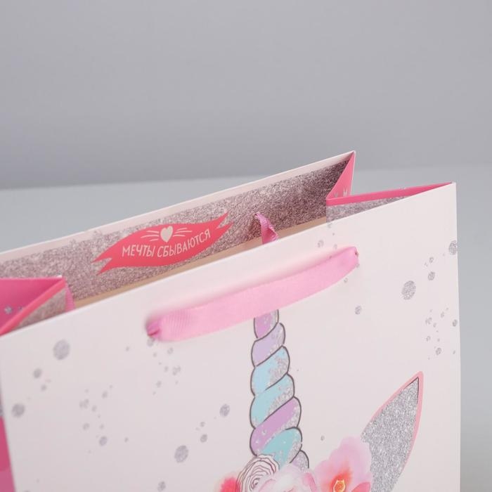 Пакет подарочный ламинированный вертикальный, упаковка, &laquo;Мечтай&raquo;, ML 23 х 27 х 11,5 см