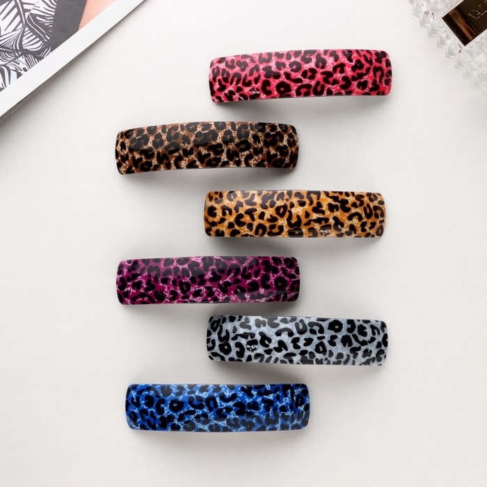 Заколка-автомат для волос Заколка-автомат для волос "Сильва" лео принт колор, 9 см, микс