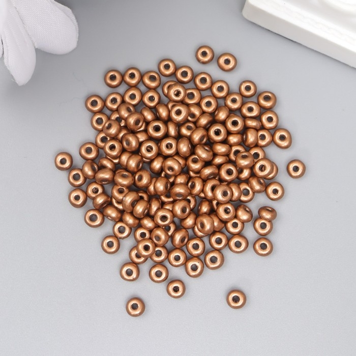 Бисер стекло 6/0  Бисер стекло 6/0 "Металлик. Медь" 10 гр