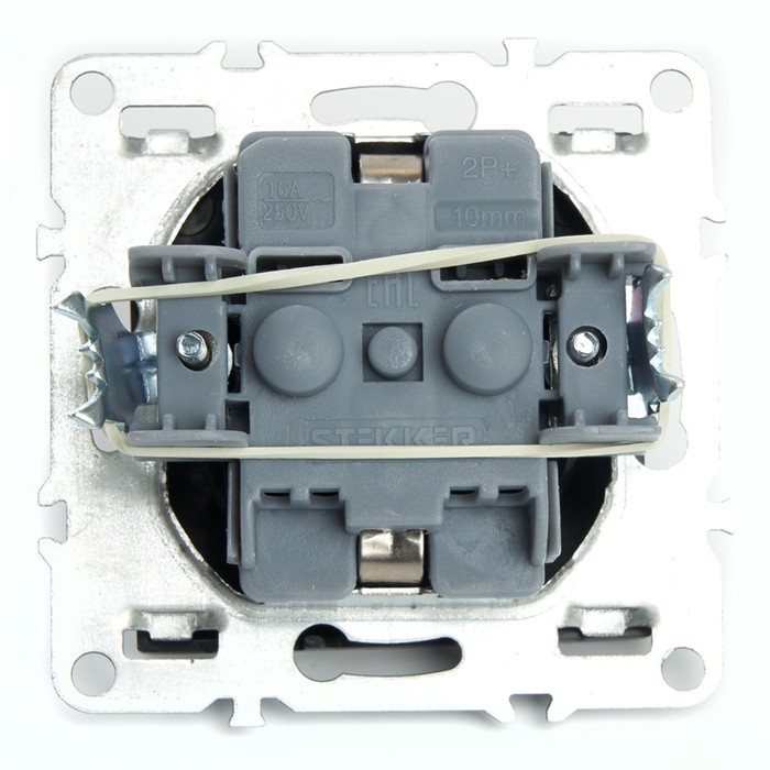 Розетка 1-местная с/з (механизм) с защитной шторкой, , STEKKER серия Эрна, PST16-9110-03, че 1022448 Розетка 1-местная с/з (механизм) с защитной шторкой, , STEKKER серия Эрна, PST16-9110-03, че 1022448