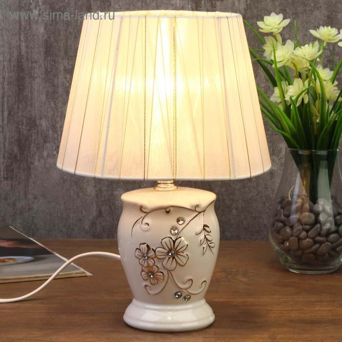 Лампа настольная 7555096TL/1 E14 40Вт белый 19,5х19,5х28,5 см RISALUX