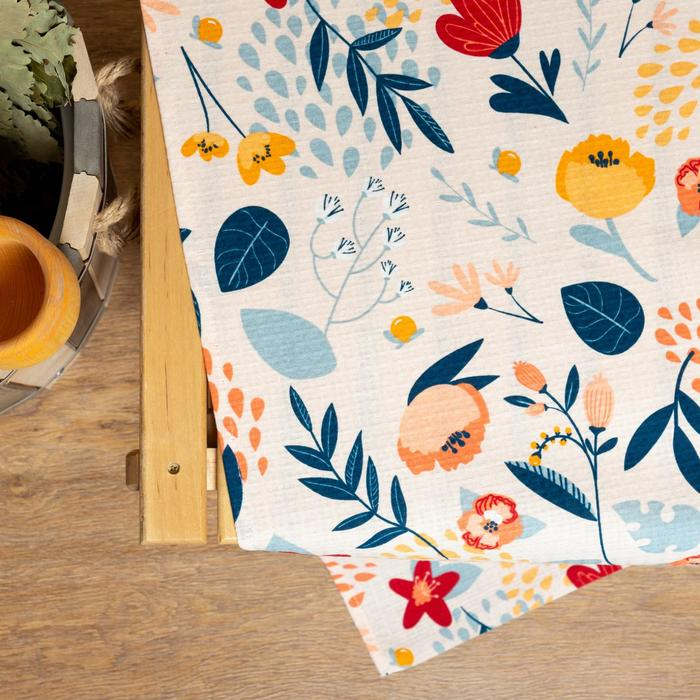 Простыня для бани «Цветочное поле» 150х180±5 см, 100% хлопок, вафельное полотно, 160 гр/м2 Простыня для бани «Цветочное поле» 150х180±5 см, 100% хлопок, вафельное полотно, 160 гр/м2