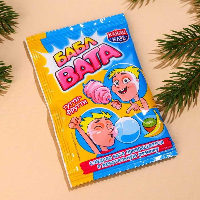 Новый год! Жевательная резинка-сладкая вата «Новый год: Много сладостей», вкус: тутти-фрутти, 5 г. Новый год! Жевательная резинка-сладкая вата «Новый год: Много сладостей», вкус: тутти-фрутти, 5 г.