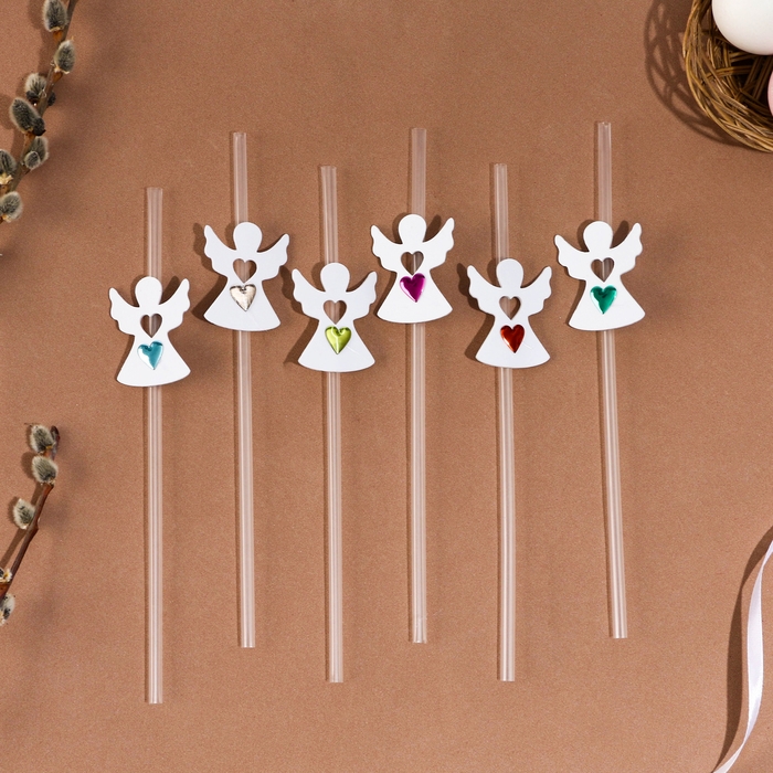 Трубочки для коктейля «Ангел», набор 6 шт. Трубочки для коктейля «Ангел», набор 6 шт.