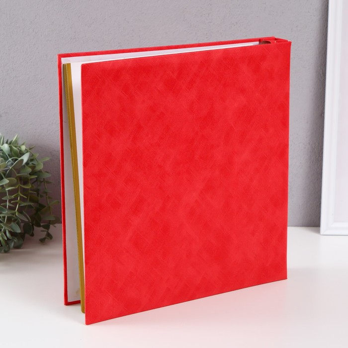 Фотоальбом магнитный 20 листов Фотоальбом магнитный 20 листов "Декоративная штукатурка - штрихи" кожзам МИКС 34х33х5 см