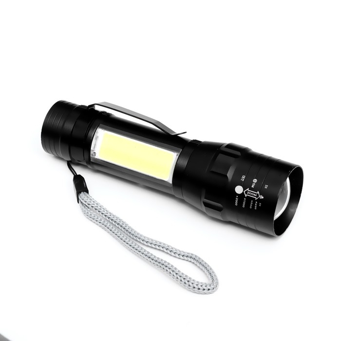 Фонарь ручной аккумуляторный, 7 Вт, 200 лм, Т6, zoom, 1200 мАч, 3 режима, 12 x 3.5 см Фонарь ручной аккумуляторный, 7 Вт, 200 лм, Т6, zoom, 1200 мАч, 3 режима, 12 x 3.5 см