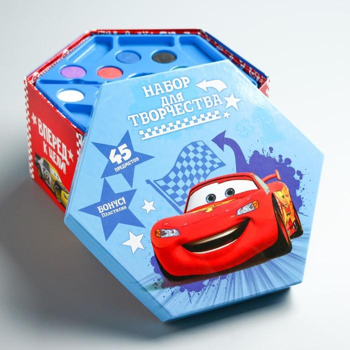 Набор для творчества, 48 предметов, Тачки Набор для творчества, 48 предметов, Тачки