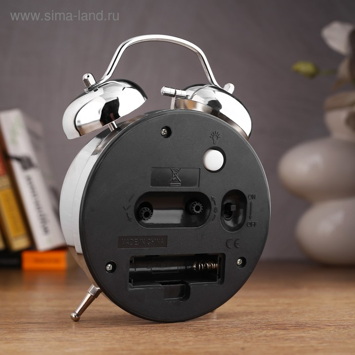 Часы настольные будильник с подсветкой  Часы настольные будильник с подсветкой "Форган", бесшумные, циферблат d-9 см, 17 х 11 см